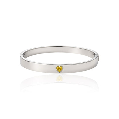 Amore Uno Elemental Bangle – Yellow Sapphire