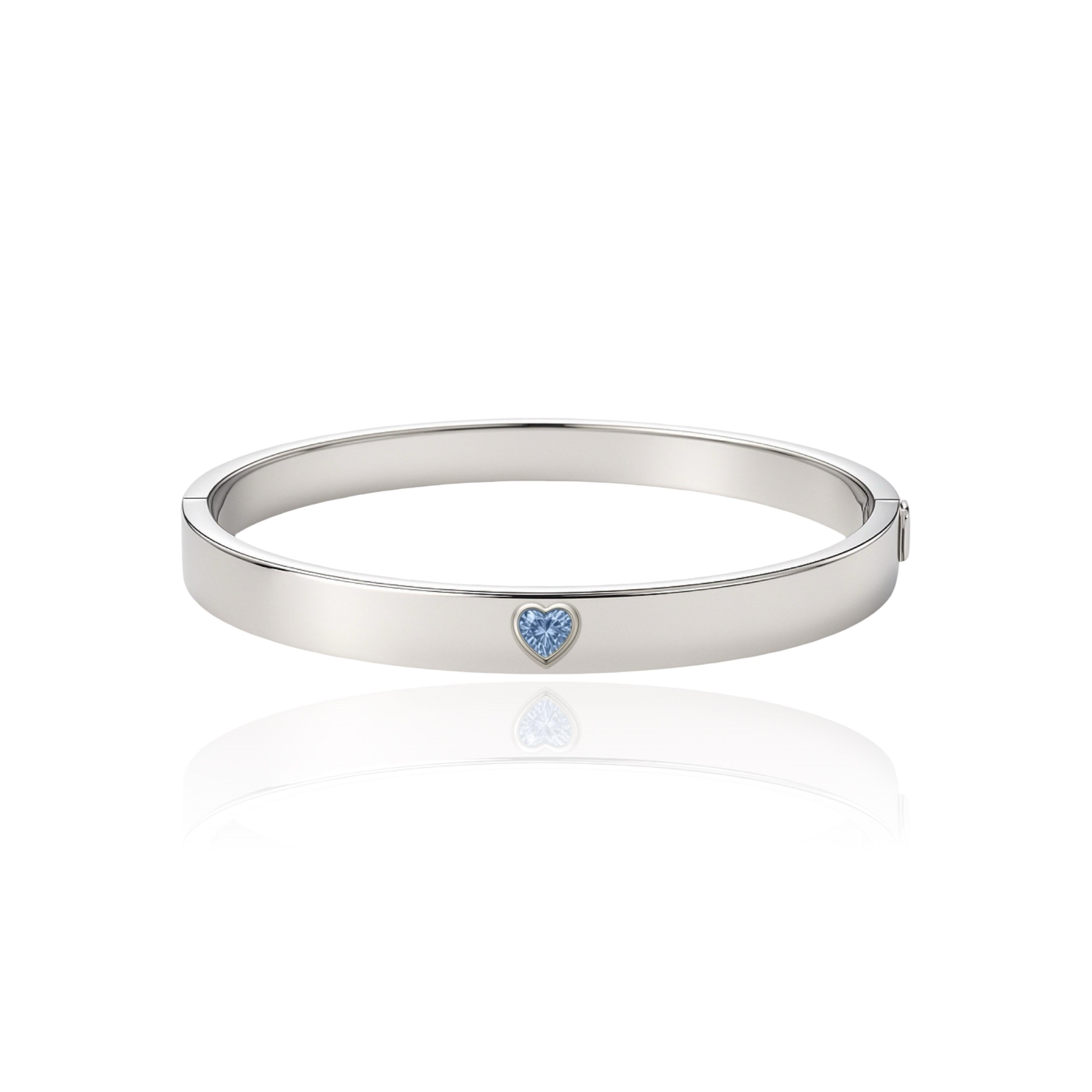 Amore Uno Elemental Bangle – Light Blue Aquamarine