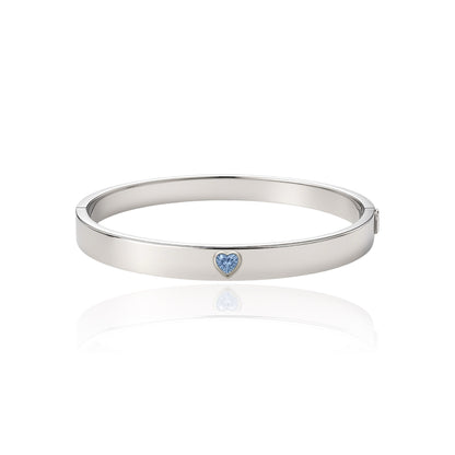 Amore Uno Elemental Bangle – Light Blue Aquamarine