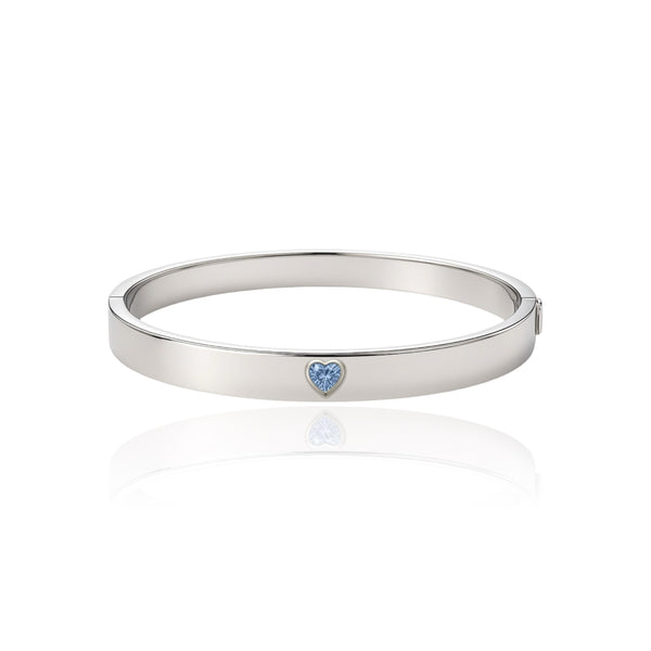 Amore Uno Elemental Bangle – Light Blue Aquamarine