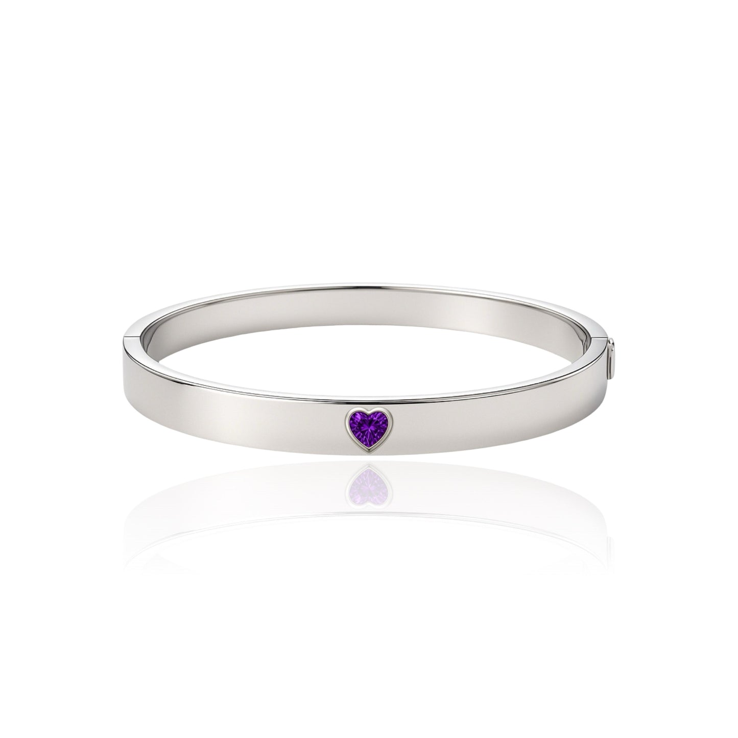 Amore Uno Elemental Bangle – Purple Amethyst