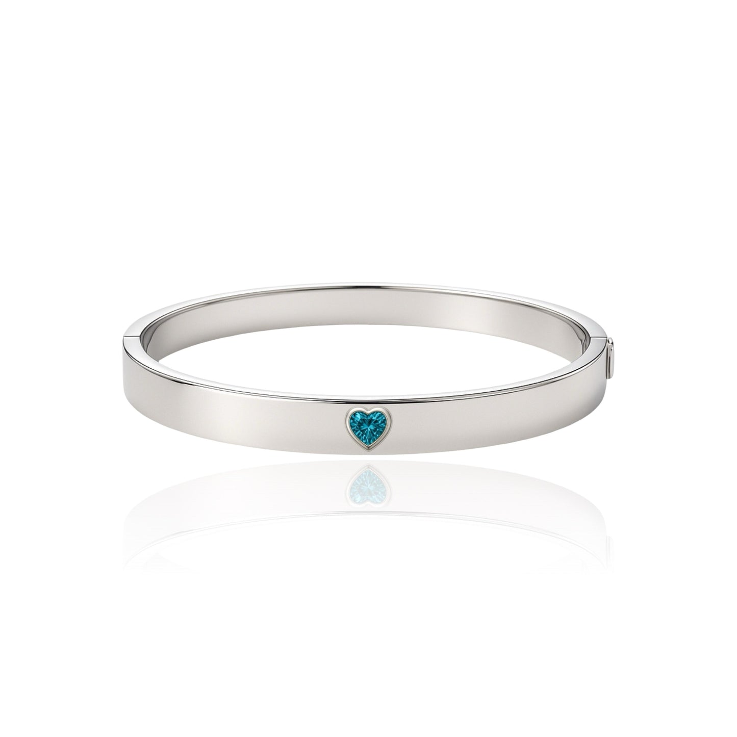 Amore Uno Elemental Bangle – Teal Blue Spinel
