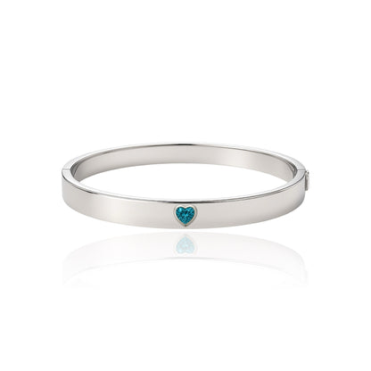 Amore Uno Elemental Bangle – Teal Blue Spinel
