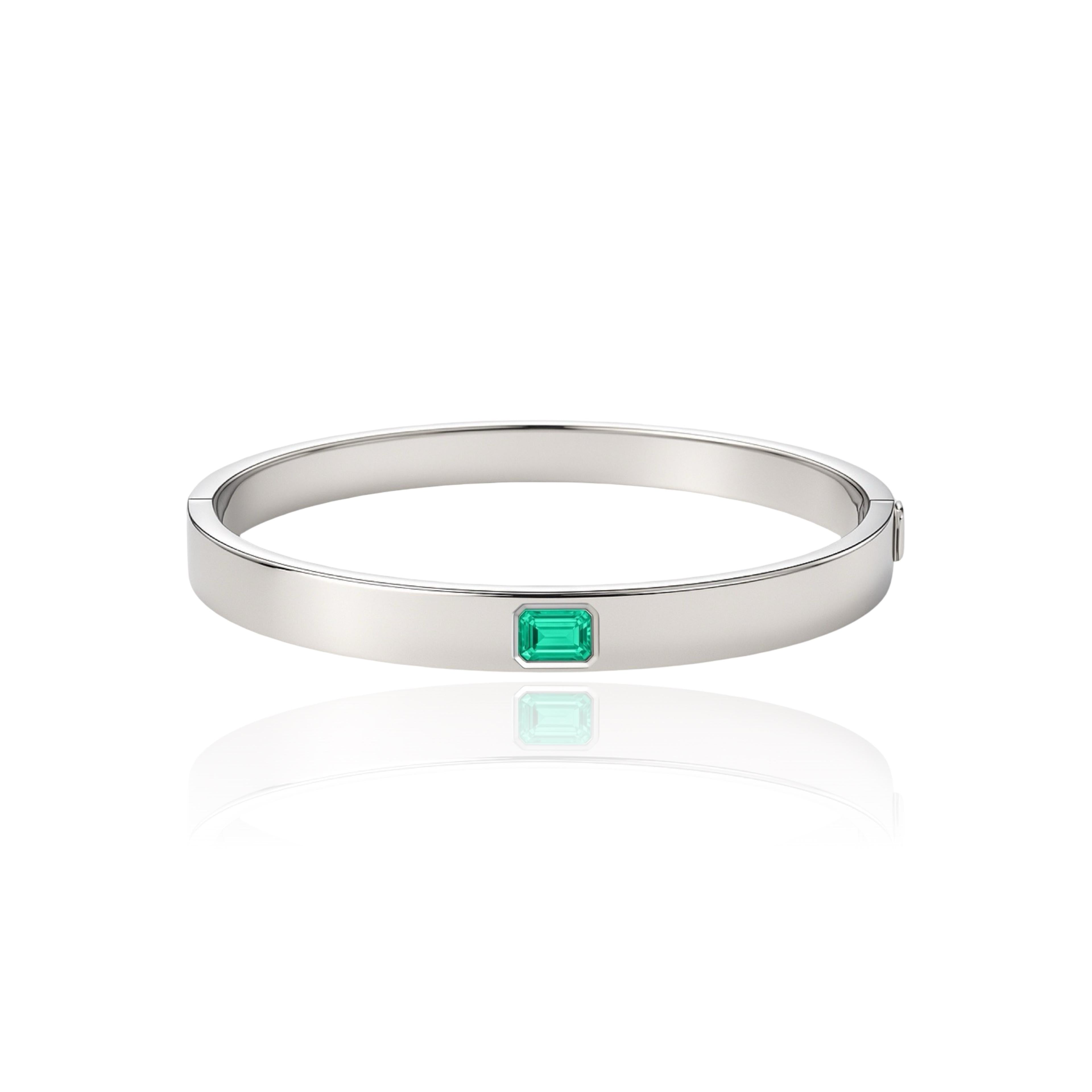 Nexus Uno Elemental Bangle – Colombian Green Emerald