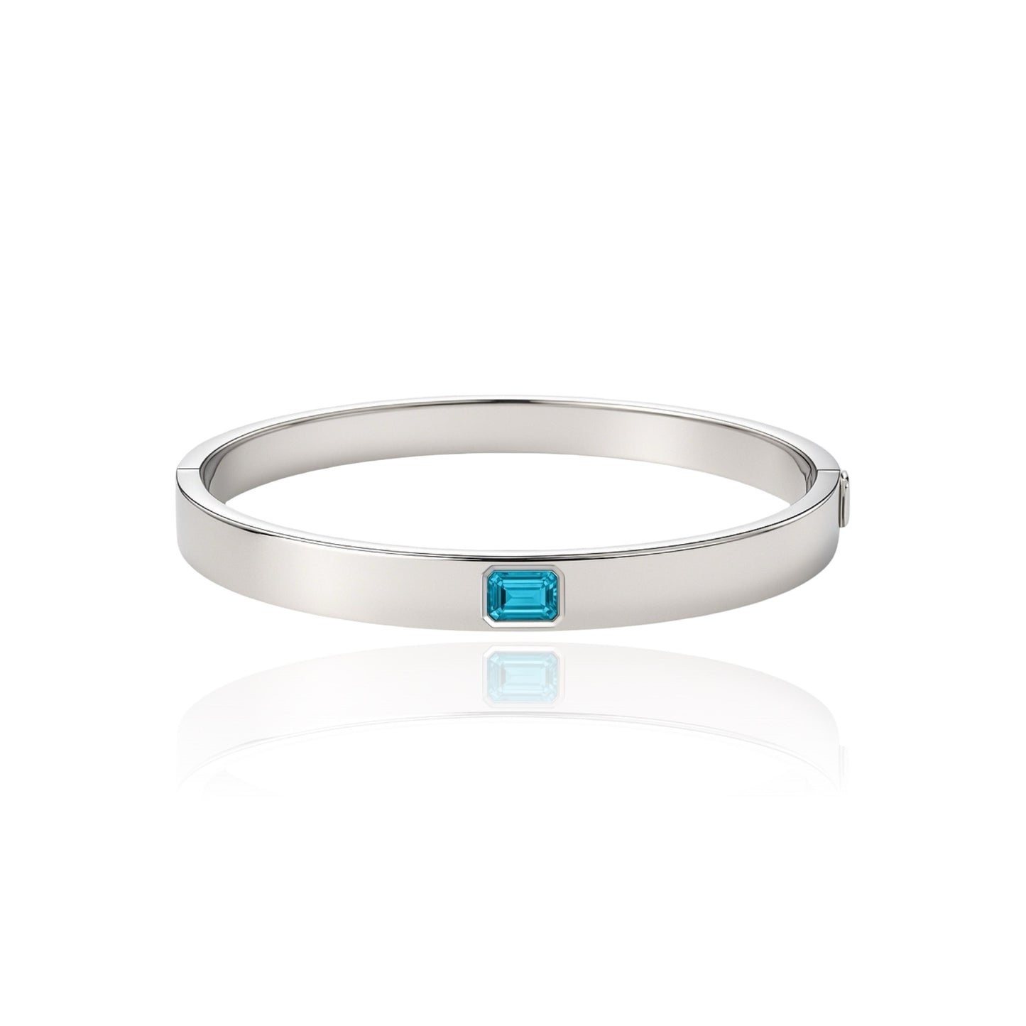 Nexus Uno Elemental Bangle – Teal Blue Spinel