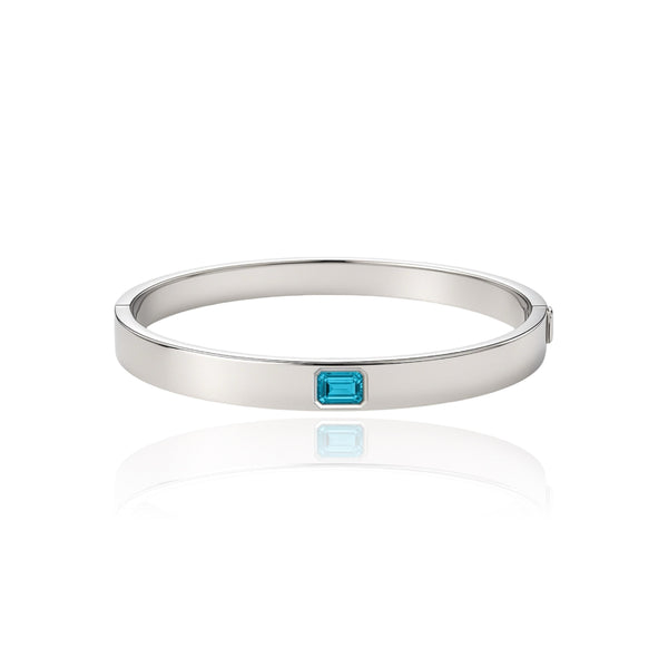 Nexus Uno Elemental Bangle – Teal Blue Spinel
