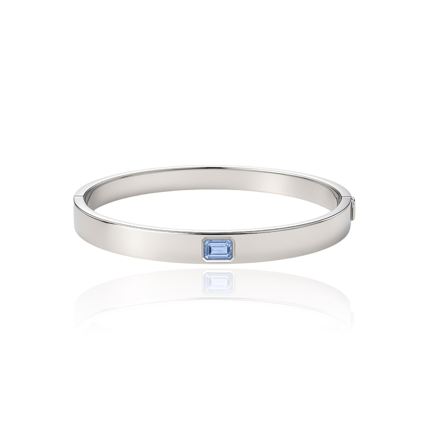 Nexus Uno Elemental Bangle – Light Blue Aquamarine