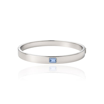 Nexus Uno Elemental Bangle – Light Blue Aquamarine