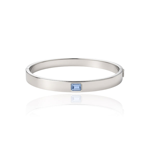 Nexus Uno Elemental Bangle – Light Blue Aquamarine