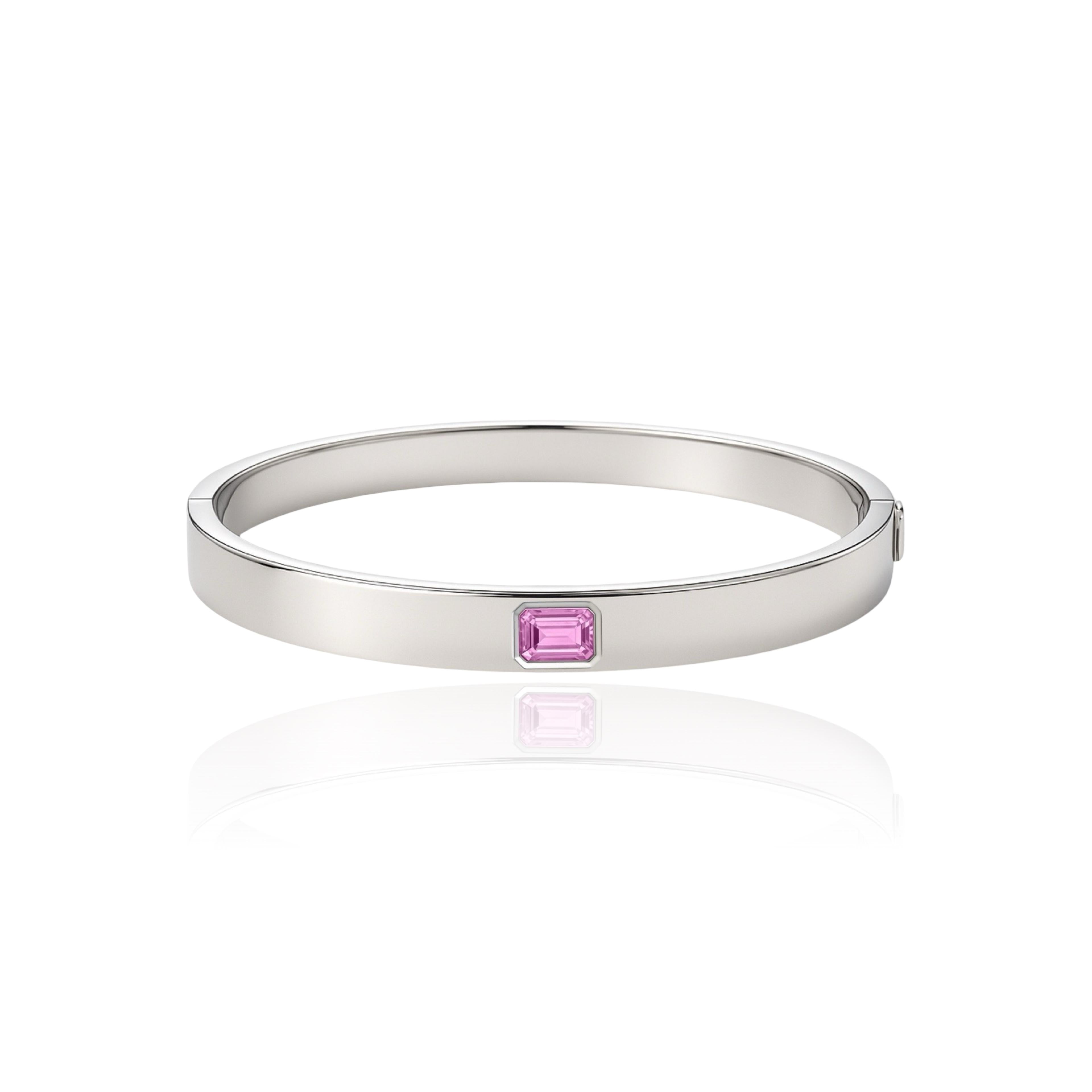 Nexus Uno Elemental Bangle – Light Pink Sapphire