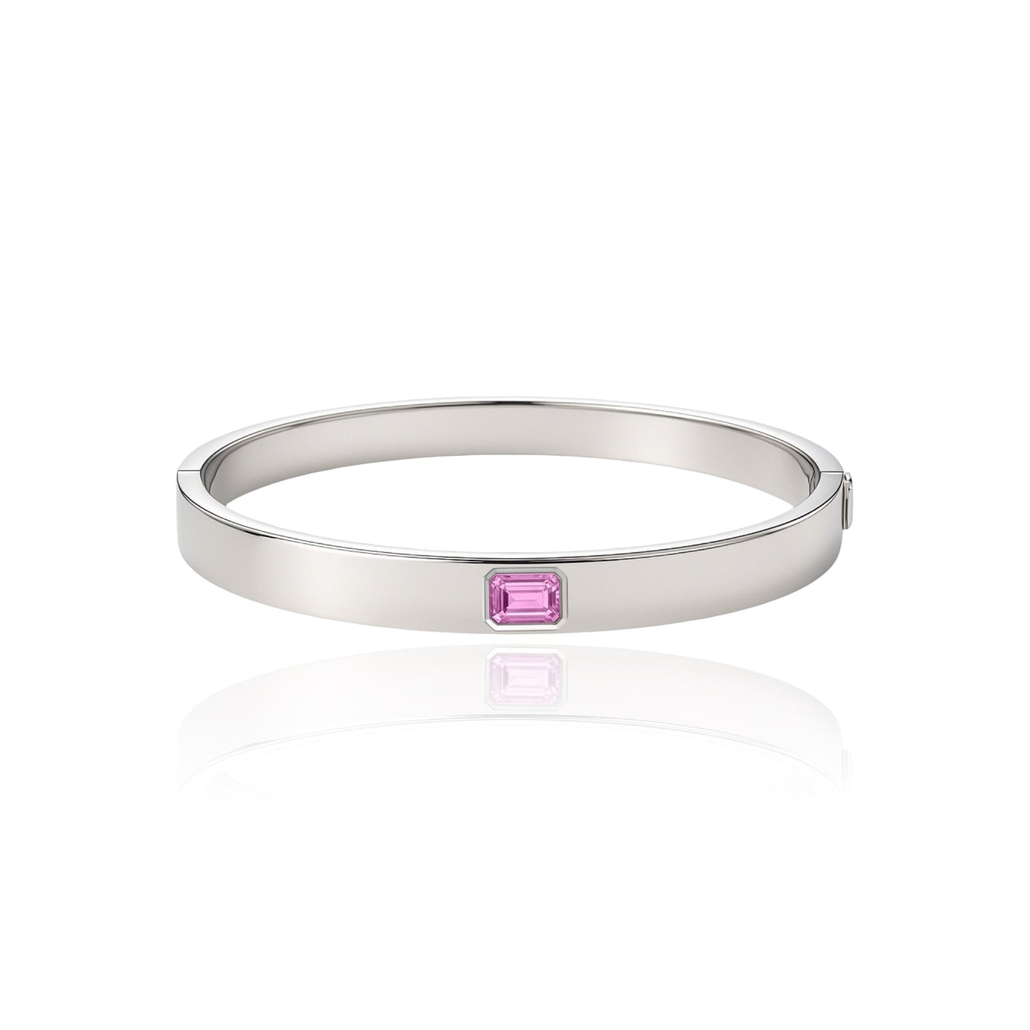 Nexus Uno Elemental Bangle – Light Pink Sapphire