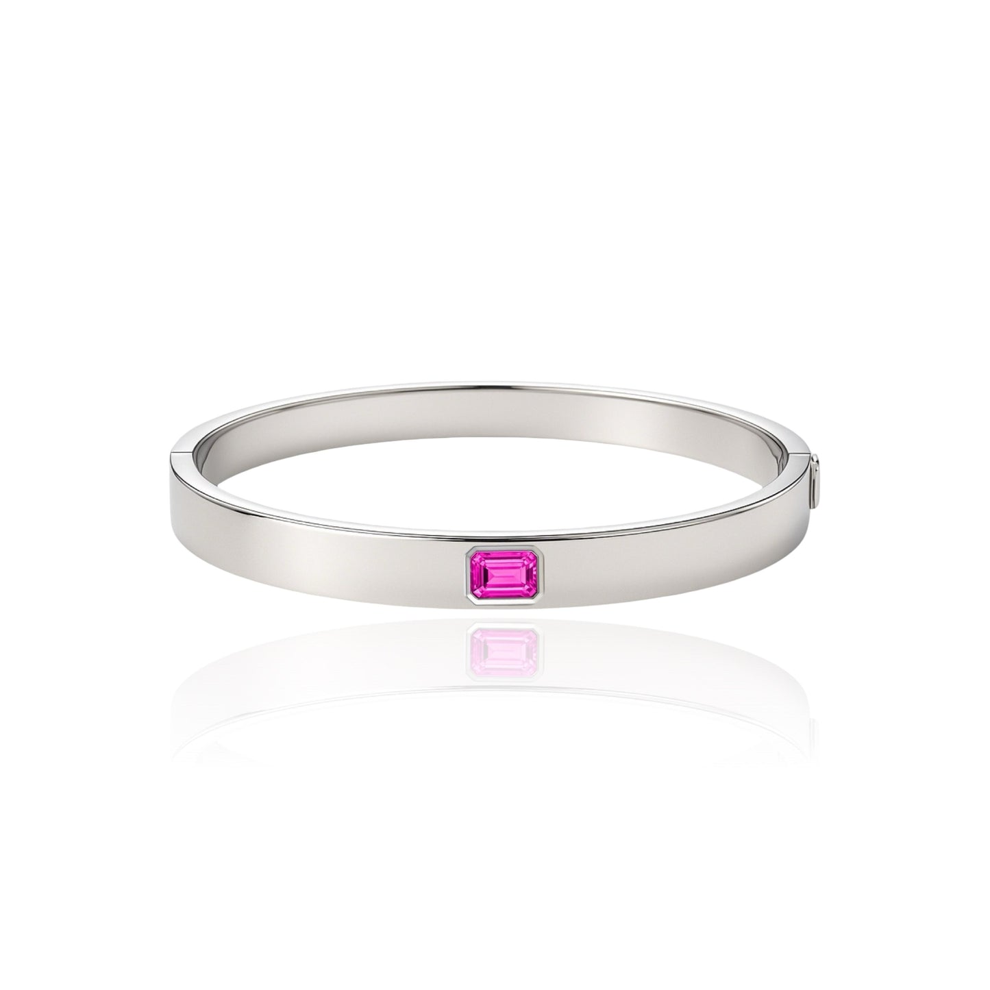 Nexus Uno Elemental Bangle – Vivid Pink Sapphire