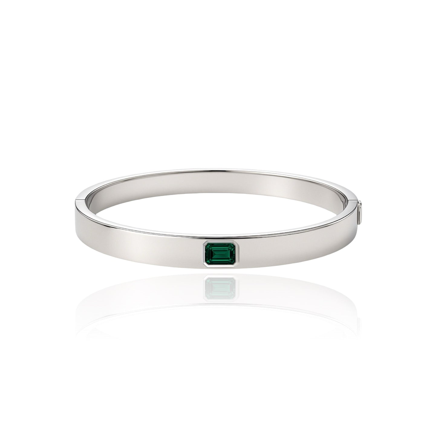 Nexus Uno Elemental Bangle – Zambian Green Emerald