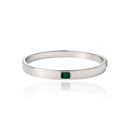Nexus Uno Elemental Bangle – Zambian Green Emerald