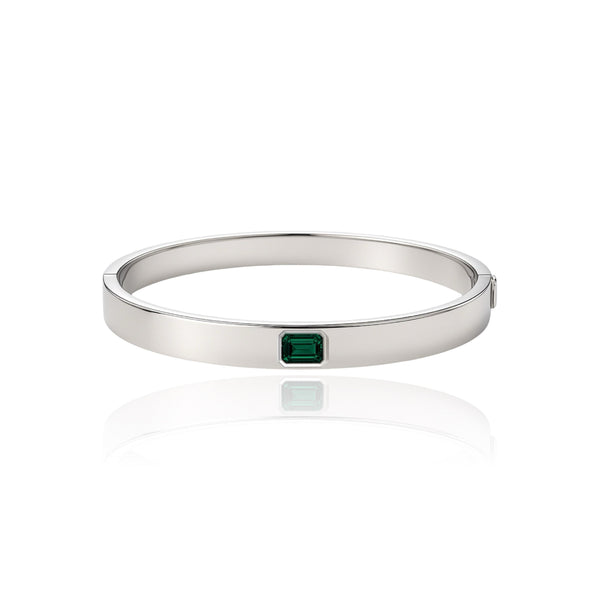 Nexus Uno Elemental Bangle – Zambian Green Emerald