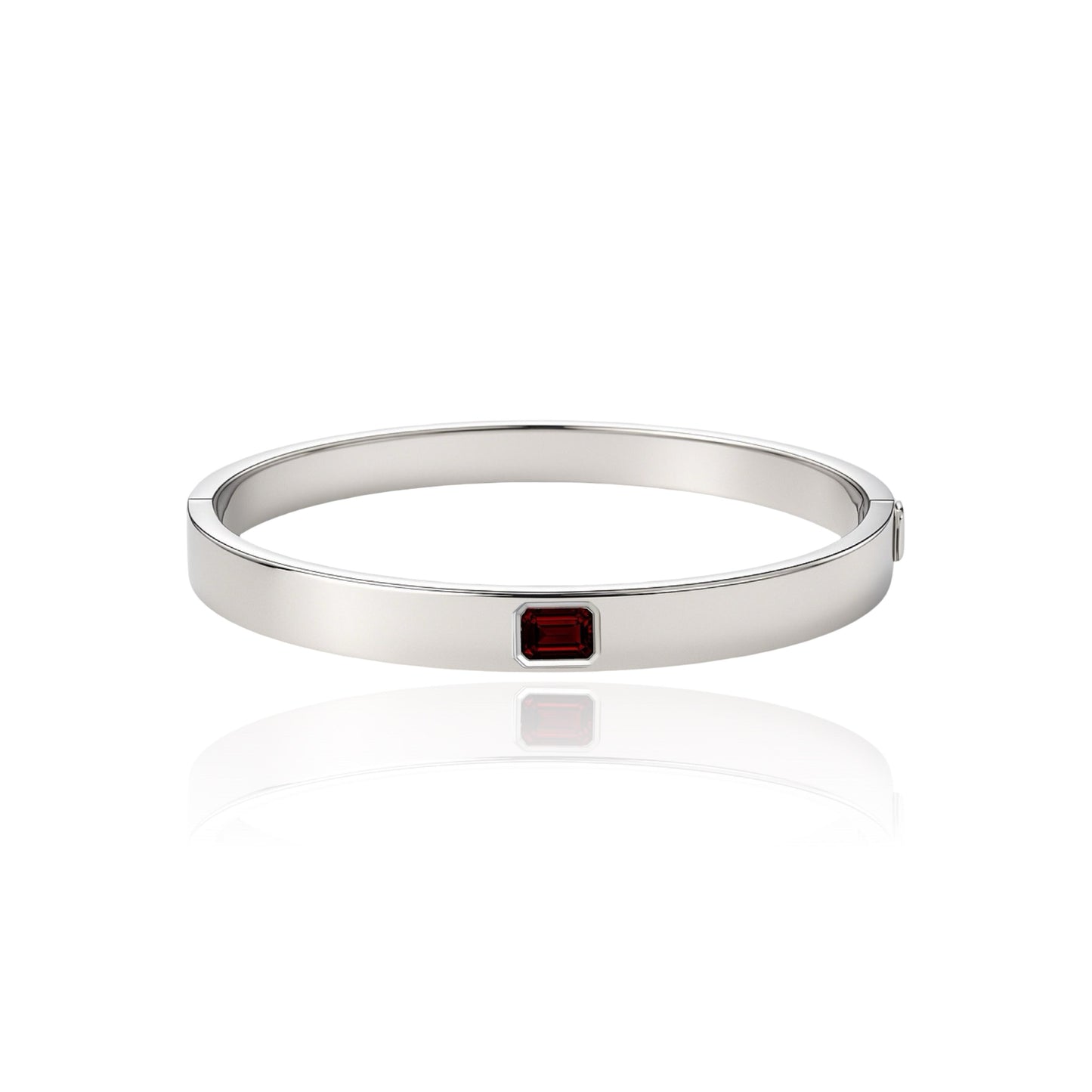 Nexus Uno Elemental Bangle – Deep Red Garnet