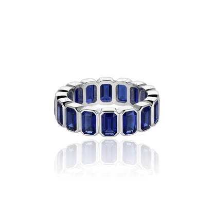 Nexus Vertical Eternity Ring – Blue Sapphire