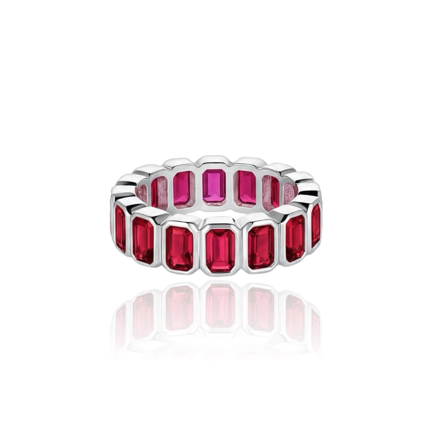 Nexus Vertical Eternity Ring – Red Ruby