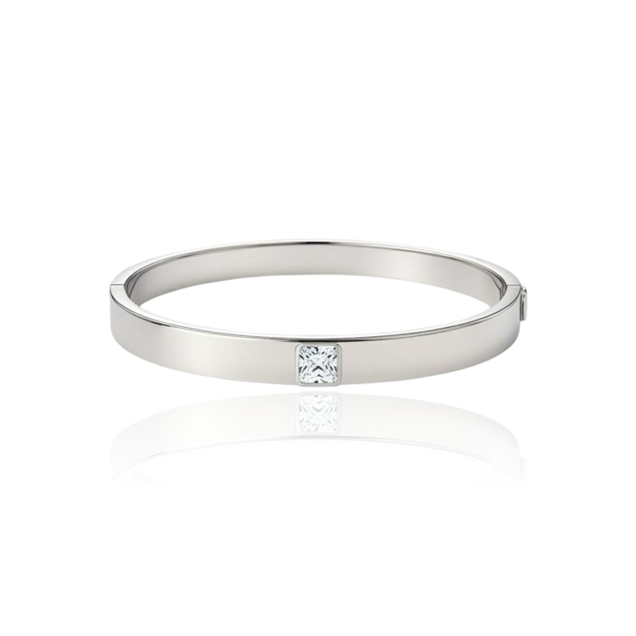 Aria Uno Elemental Bangle – White Diamond