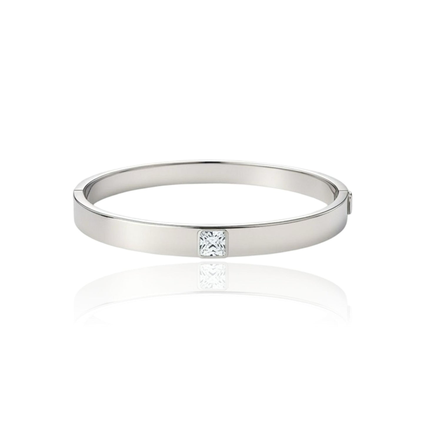 Aria Uno Elemental Bangle – White Diamond