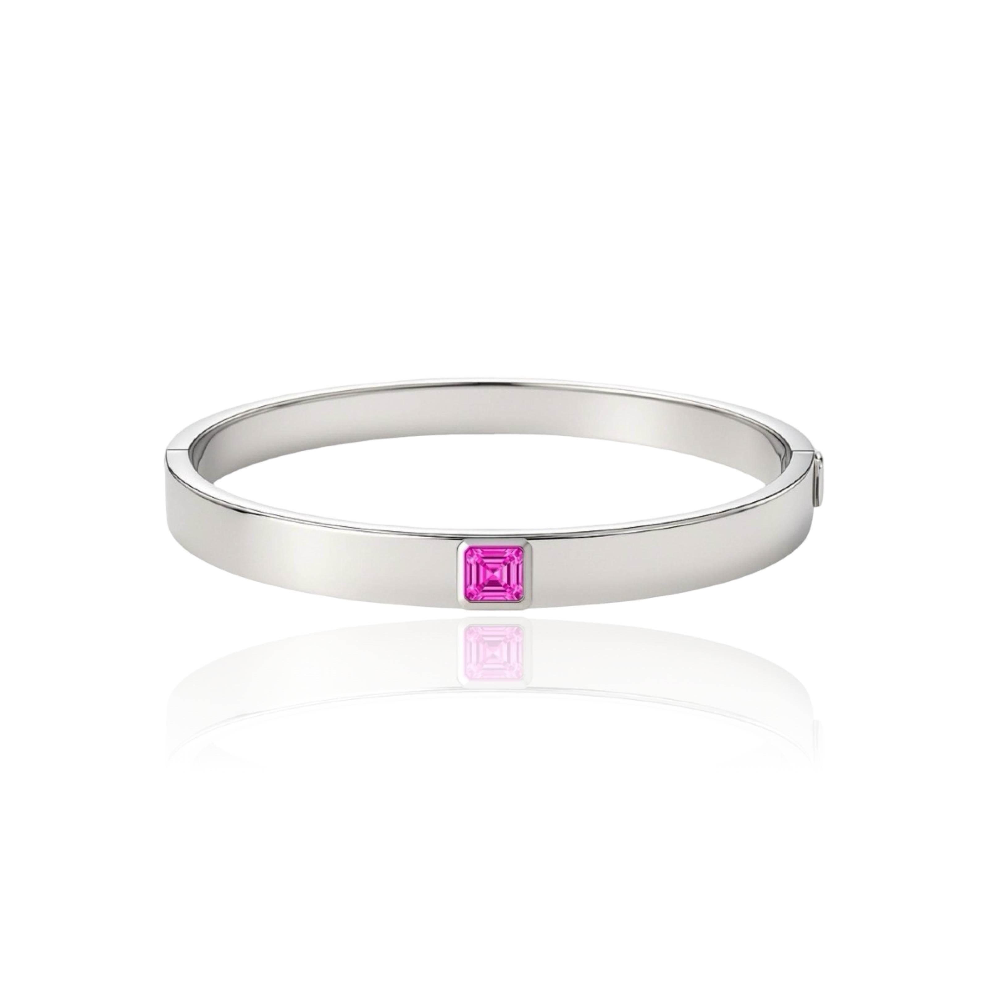 Aria Uno Elemental Bangle – Vivid Pink Sapphire