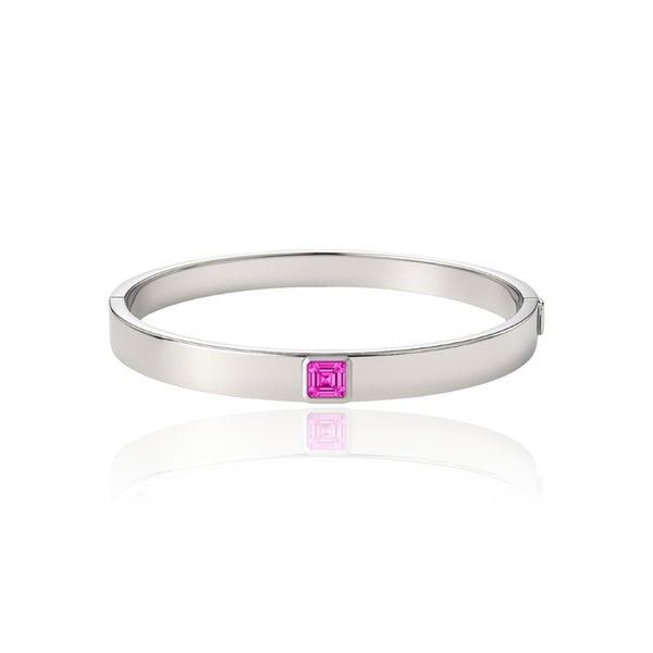 Aria Uno Elemental Bangle – Vivid Pink Sapphire
