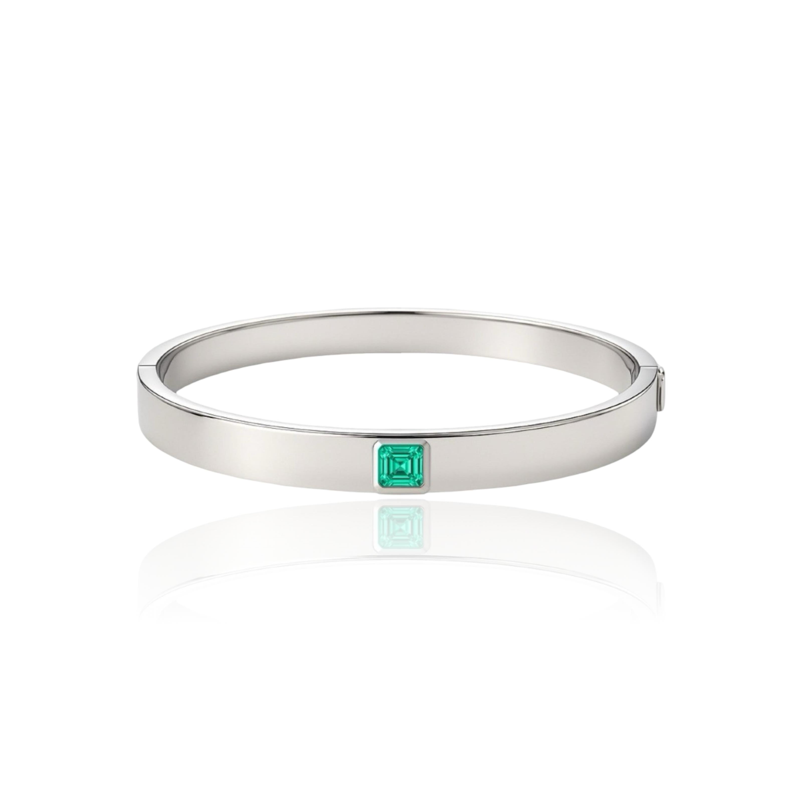 Aria Uno Elemental Bangle – Colombian Green Emerald