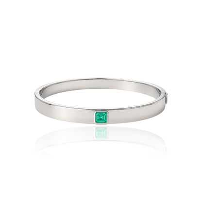 Aria Uno Elemental Bangle – Colombian Green Emerald