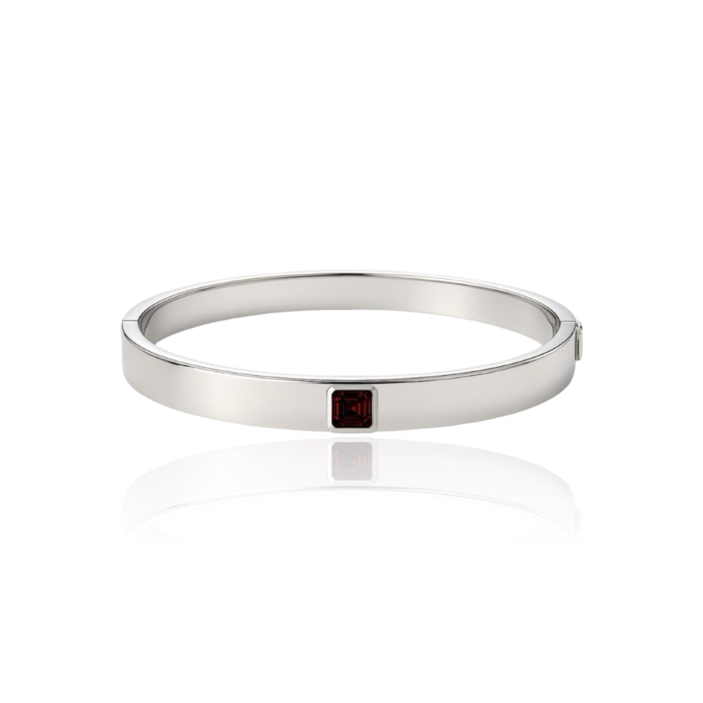 Aria Uno Elemental Bangle – Deep Red Garnet