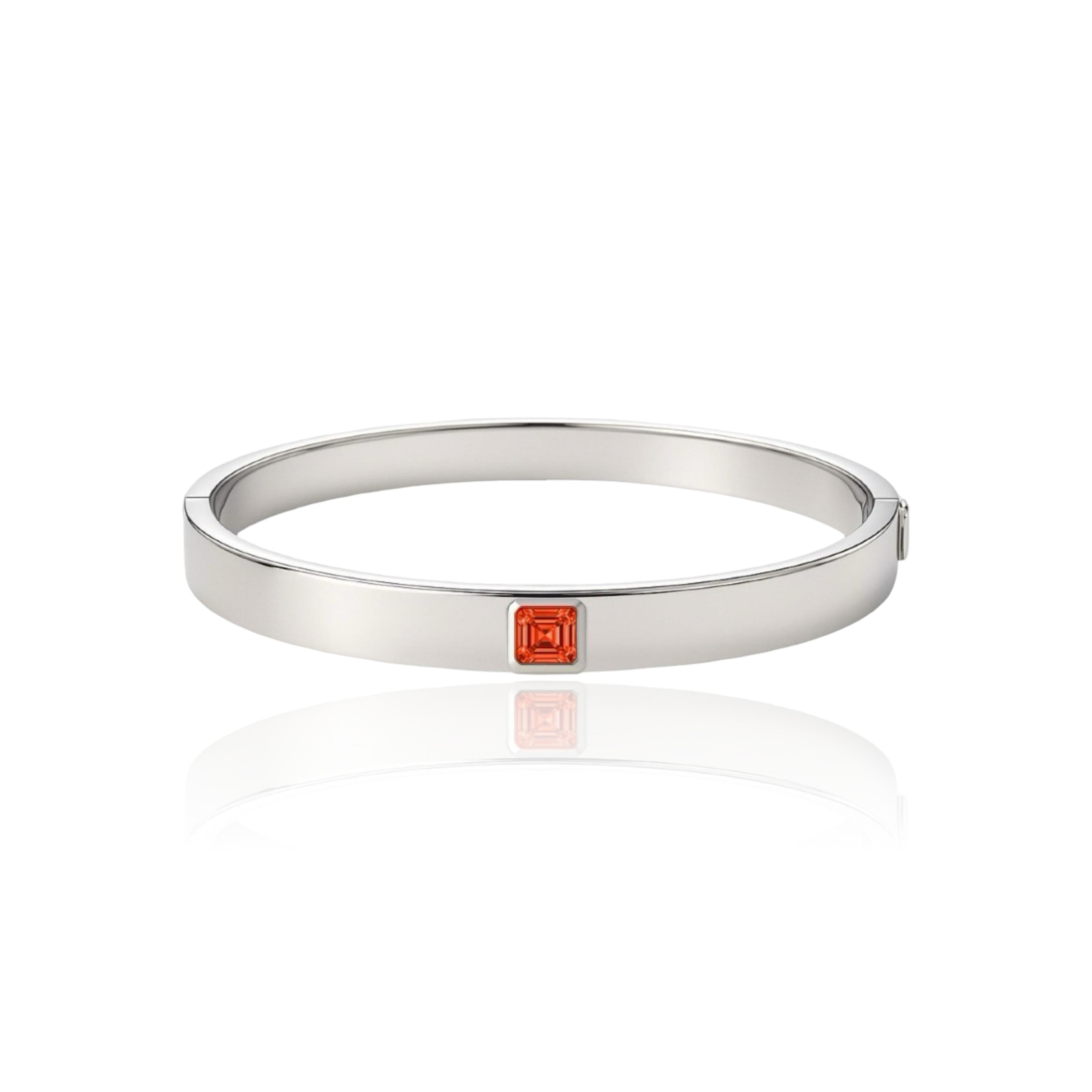 Aria Uno Elemental Bangle – Orange Padparadscha Sapphire