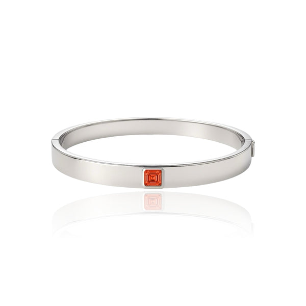 Aria Uno Elemental Bangle – Orange Padparadscha Sapphire