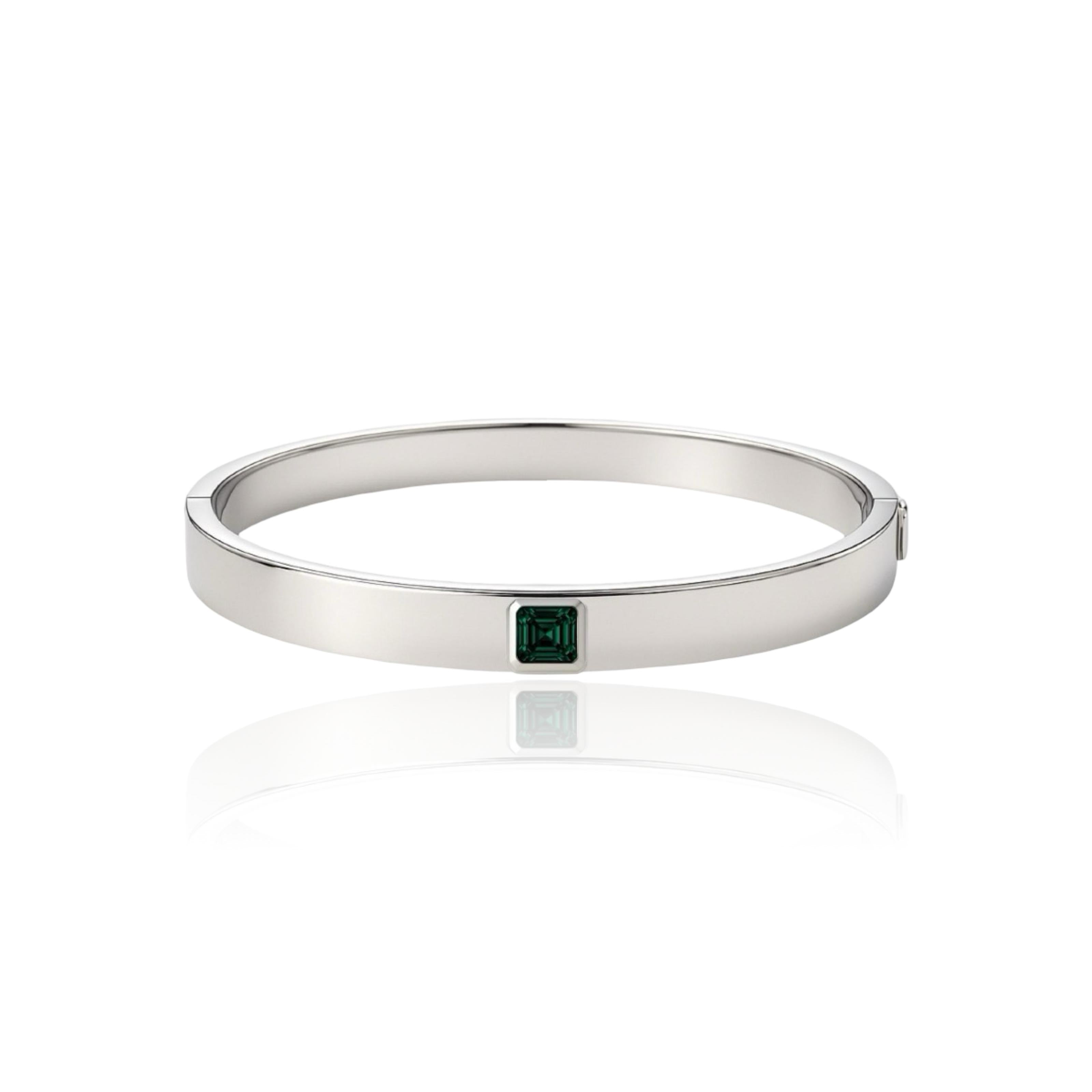 Aria Uno Elemental Bangle – Zambian Green Emerald