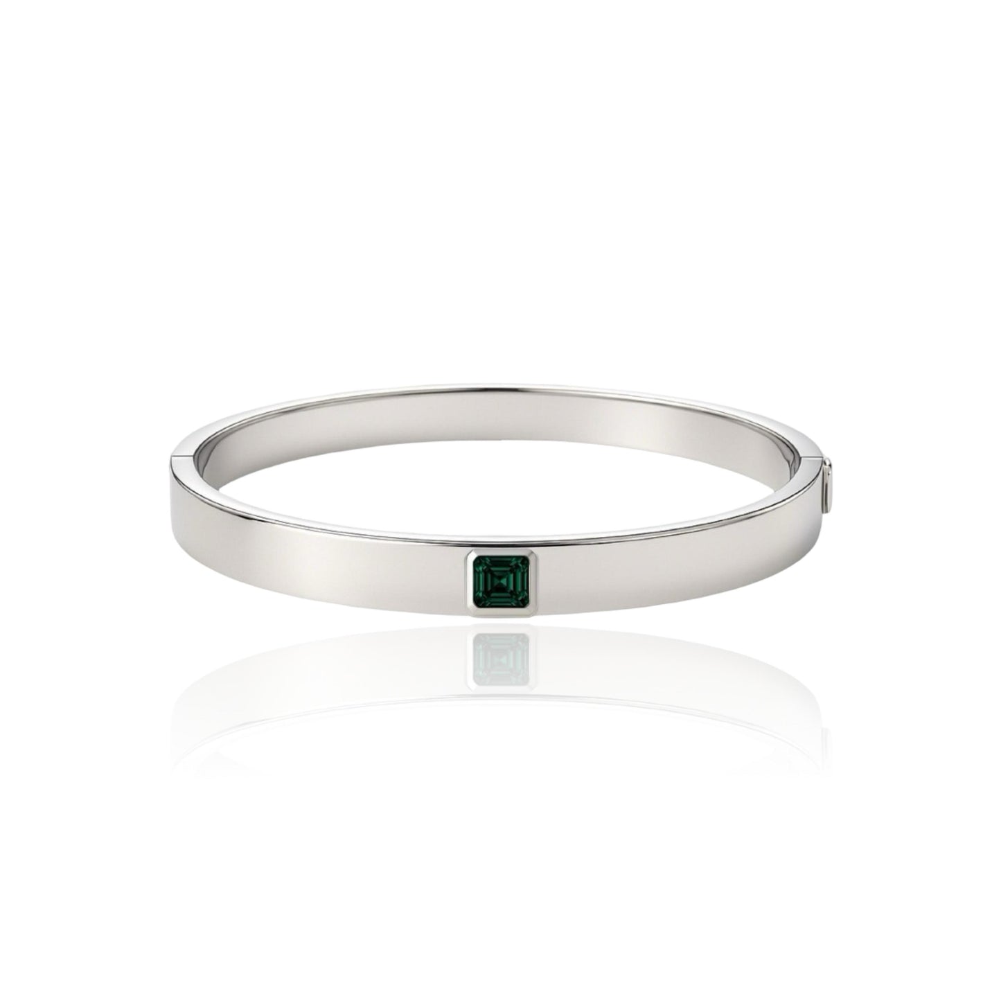 Aria Uno Elemental Bangle – Zambian Green Emerald