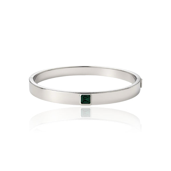 Aria Uno Elemental Bangle – Zambian Green Emerald