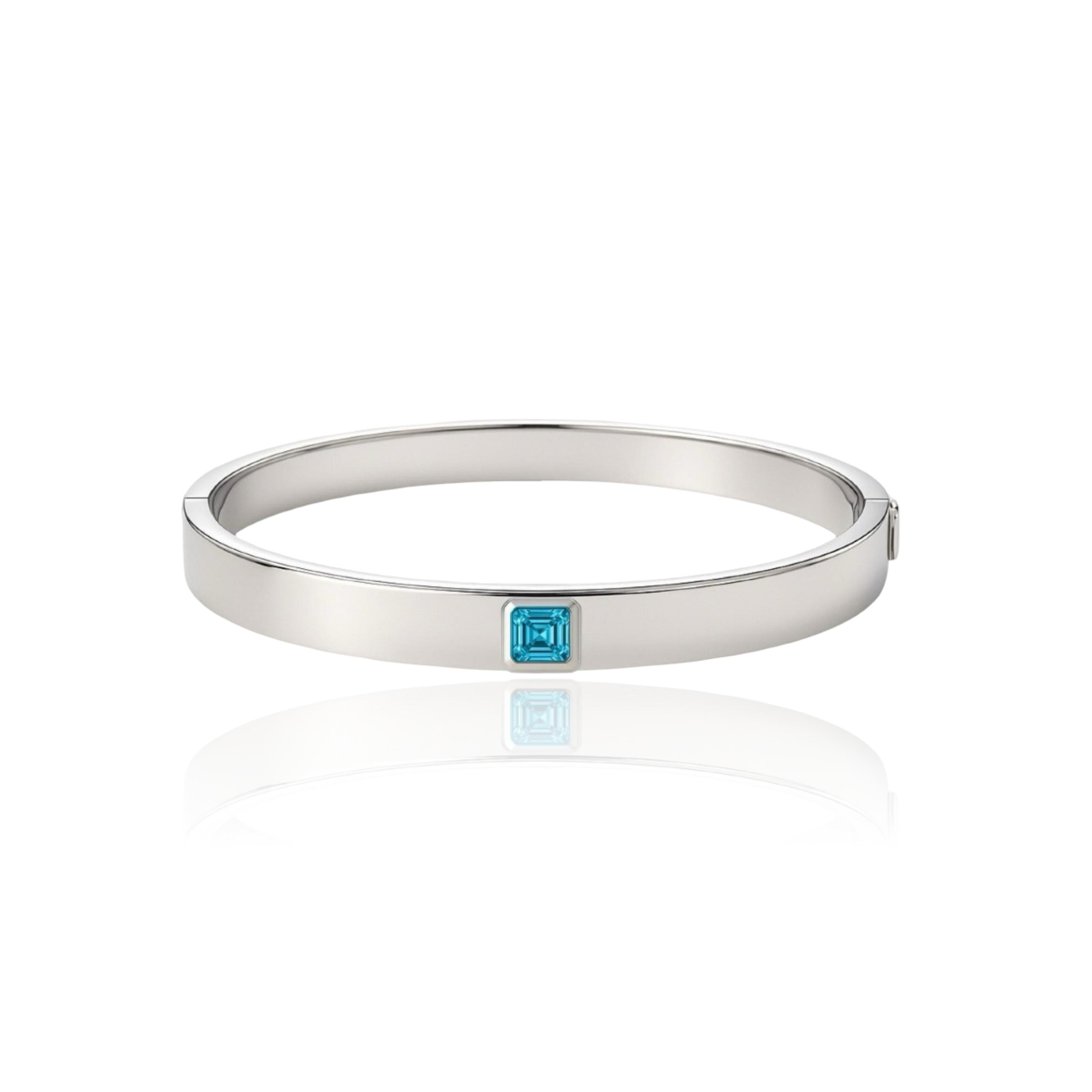 Aria Uno Elemental Bangle – Teal Blue Spinel