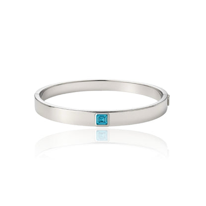 Aria Uno Elemental Bangle – Teal Blue Spinel