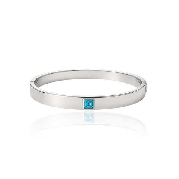 Aria Uno Elemental Bangle – Teal Blue Spinel