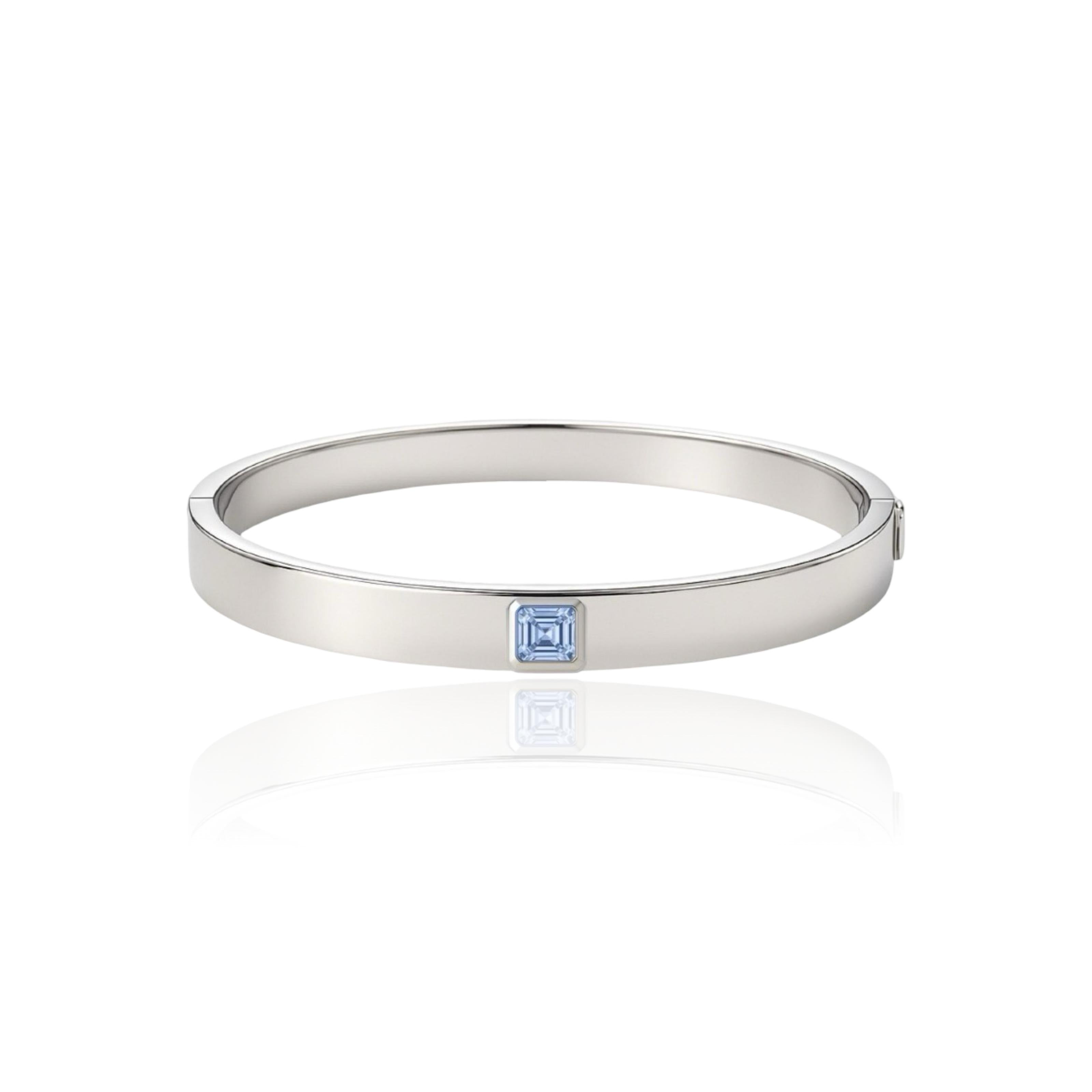 Aria Uno Elemental Bangle – Light Blue Aquamarine
