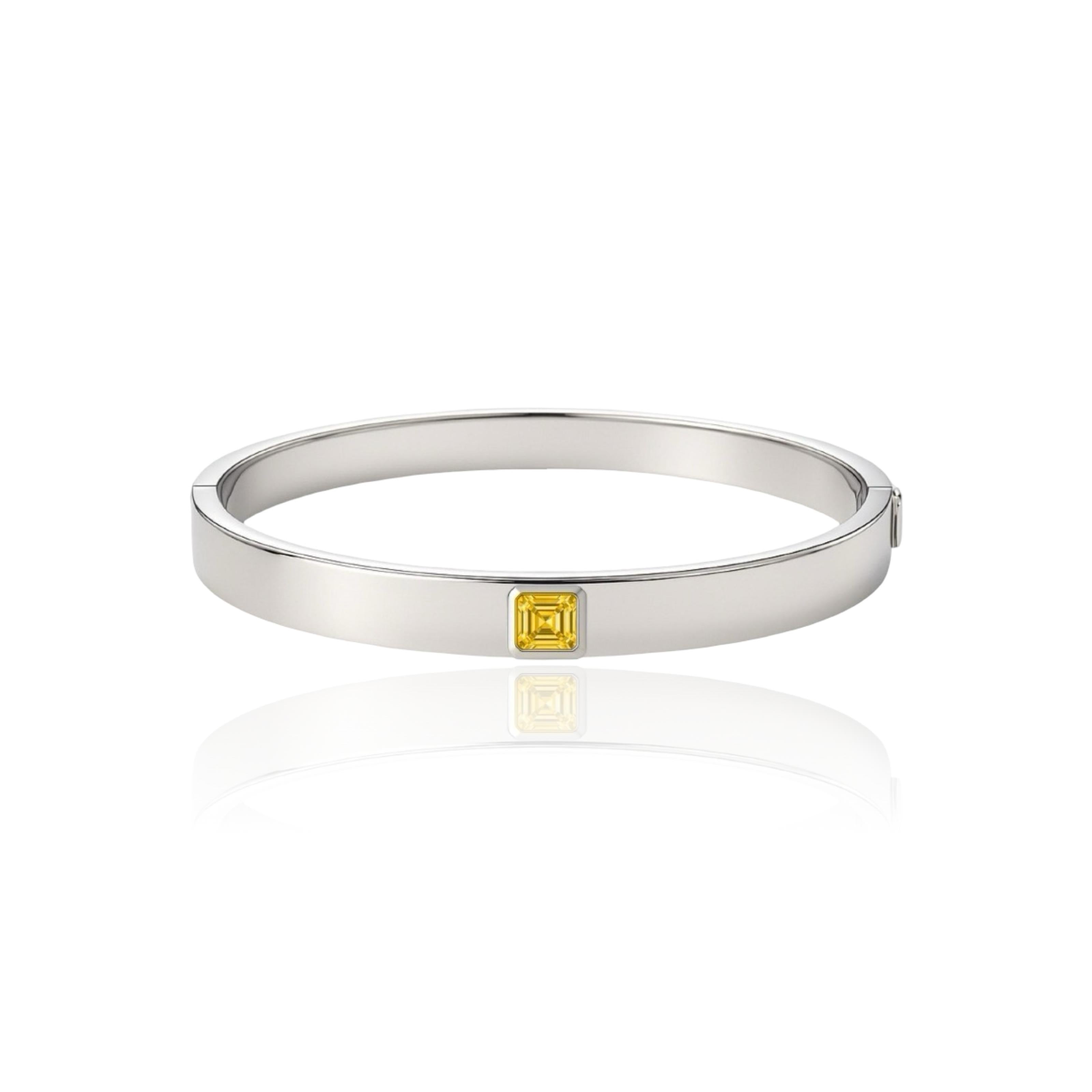 Aria Uno Elemental Bangle – Yellow Sapphire