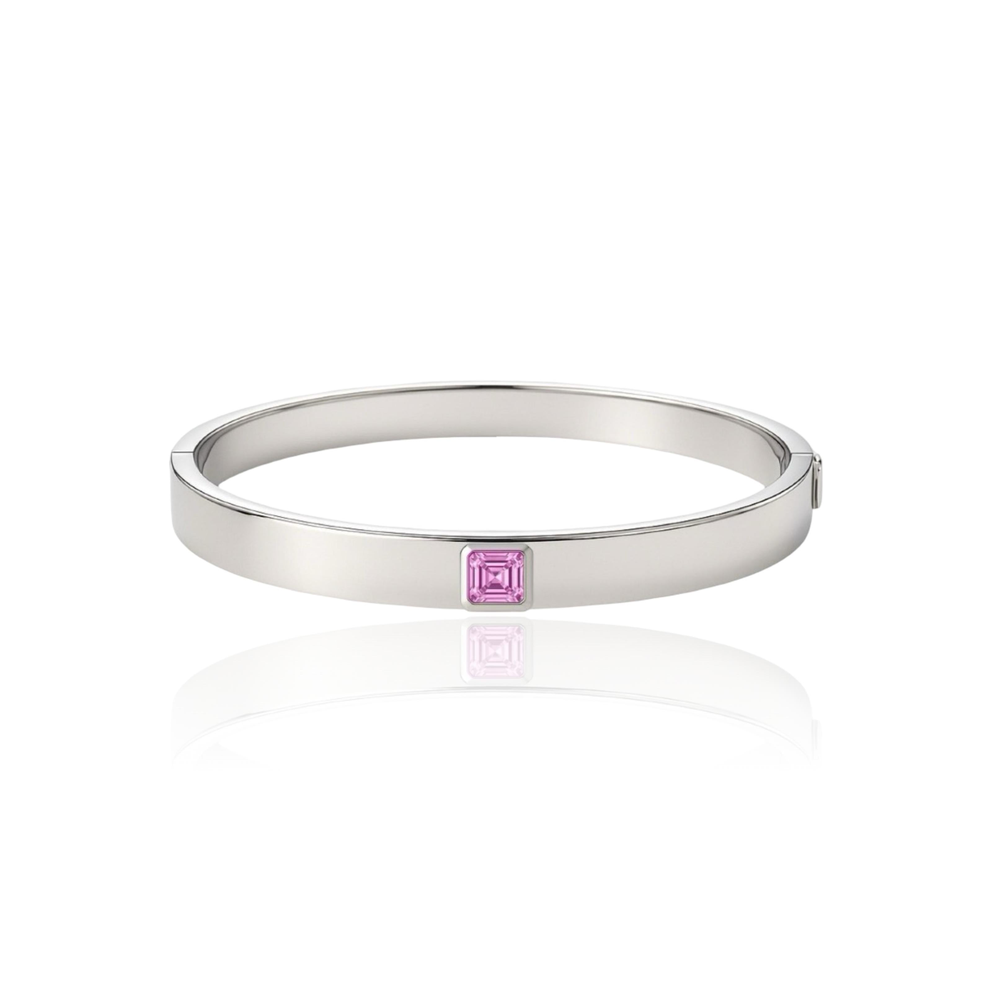 Aria Uno Elemental Bangle – Light Pink Sapphire