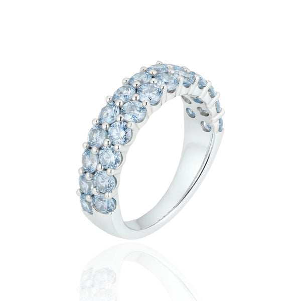 Linea Twin Ring – Light Blue Aquamarine