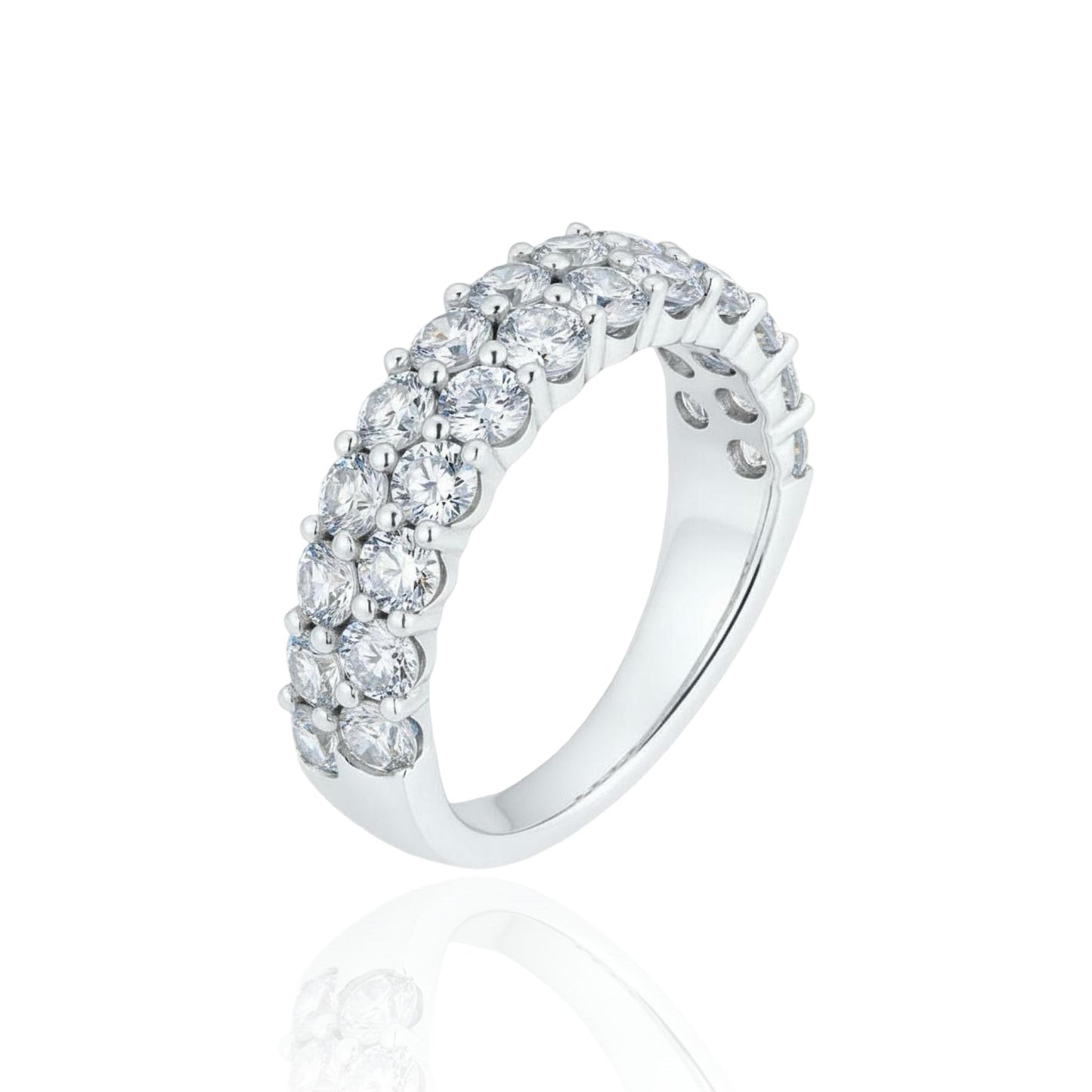 Linea Twin Ring – White Diamond