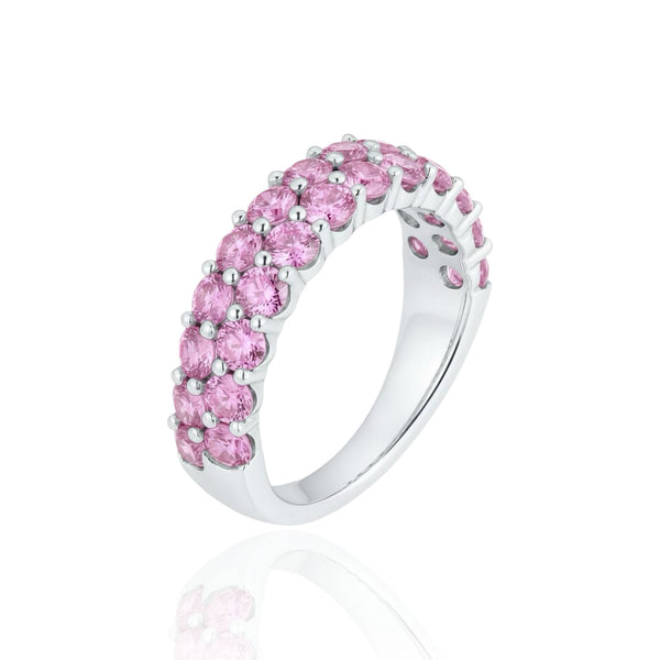 Linea Twin Ring – Light Pink Sapphire