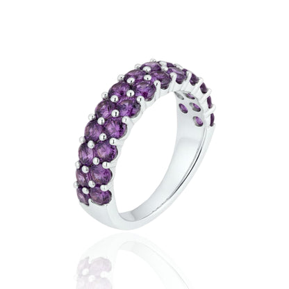 Linea Twin Ring – Purple Sapphire