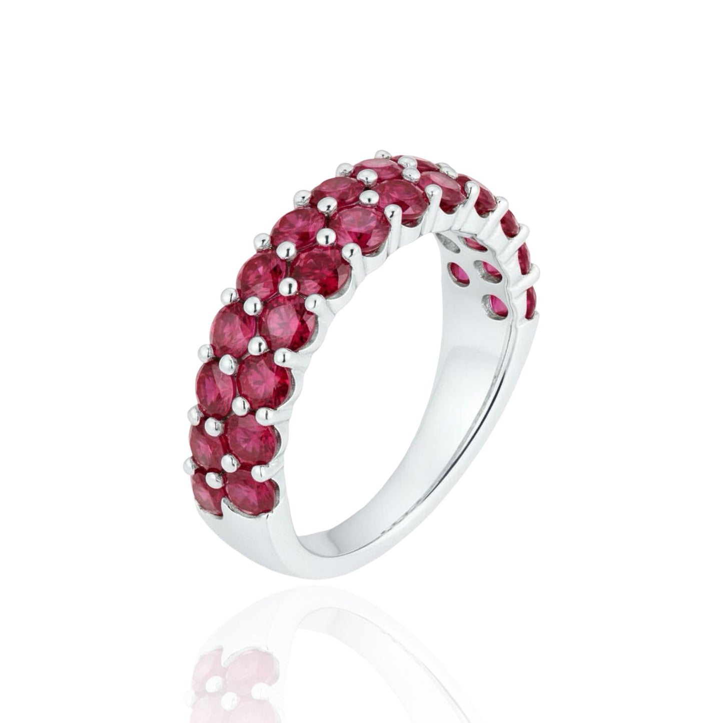 Linea Twin Ring – Red Ruby