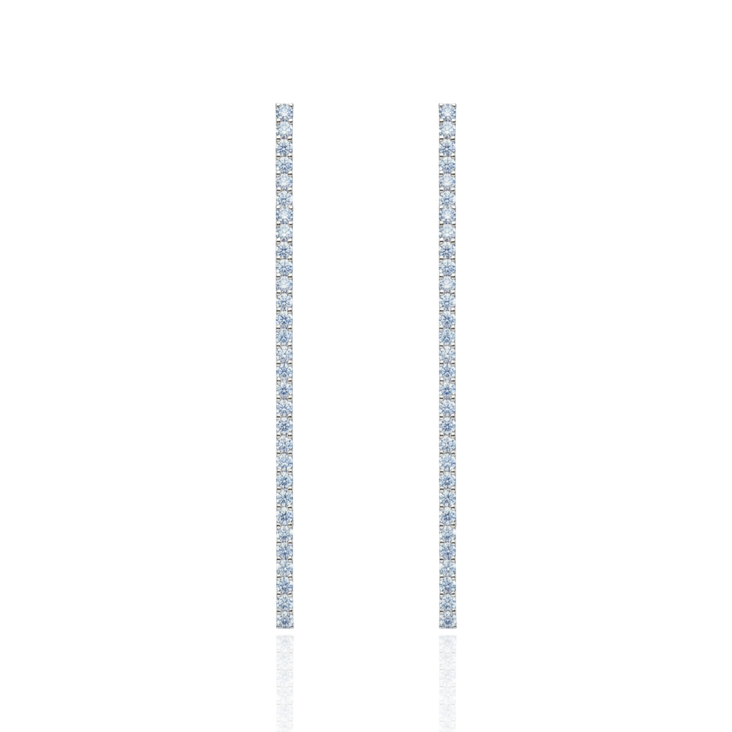 Juno Tennis Line Earrings – Light Blue Aquamarine