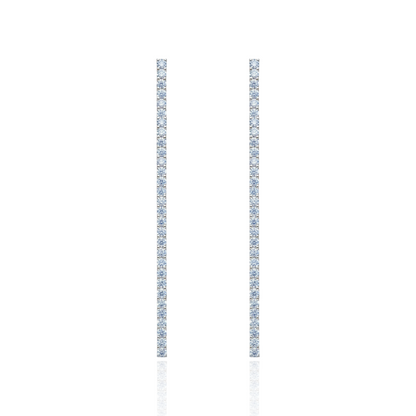Juno Tennis Line Earrings – Light Blue Aquamarine