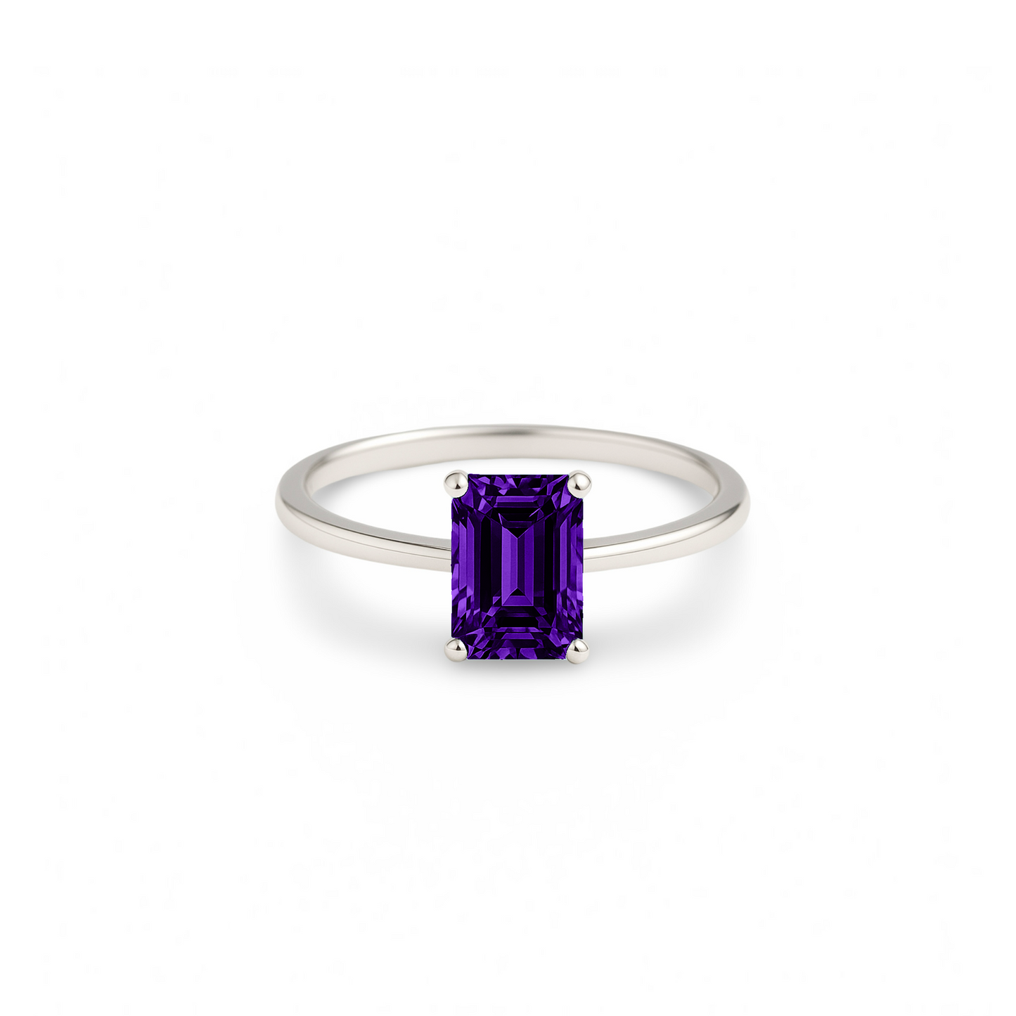 Nexus Solitaire Ring – Purple Sapphire