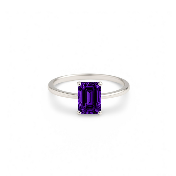 Nexus Solitaire Ring – Purple Sapphire