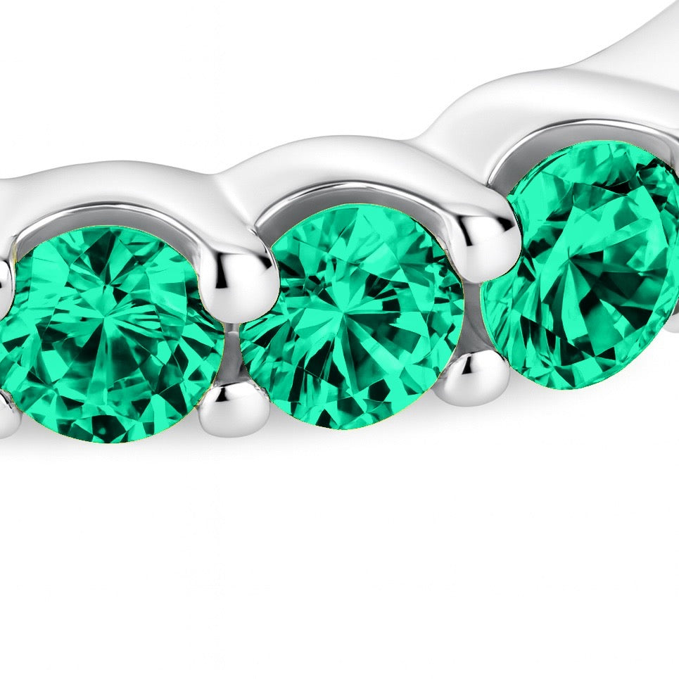 Linea Tres Ring – Colombian Green Emerald